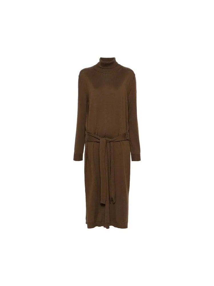 Платье Lemaire Trompe Loeil Dress, Dark Cacao — коричневый