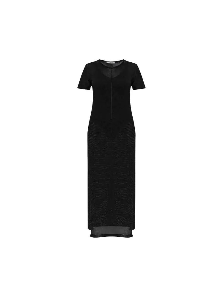 Платье Lemaire Column Dress With Slits — черный