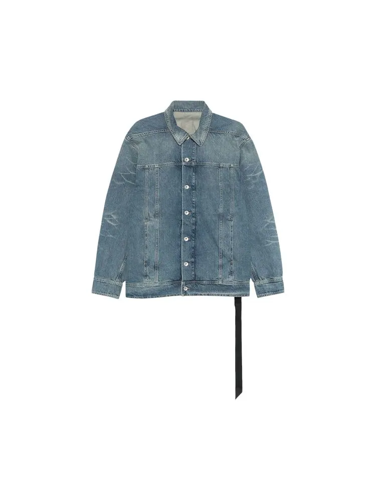 Куртка Rick Owens DRKSHDW Jumbo Denim Jacket 'Washed Indigo' — синий