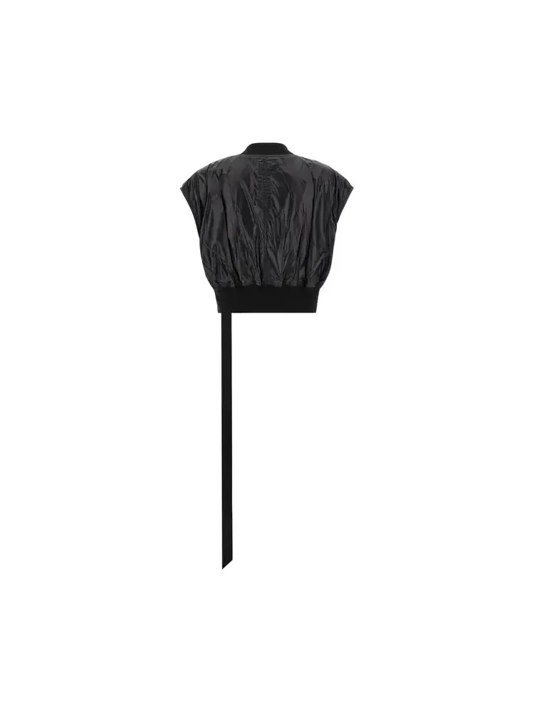 Rick Owens DRKSHDW Senza Maniche Tatlin Бомбардировщик 'Черный' — изображение 2 из 2