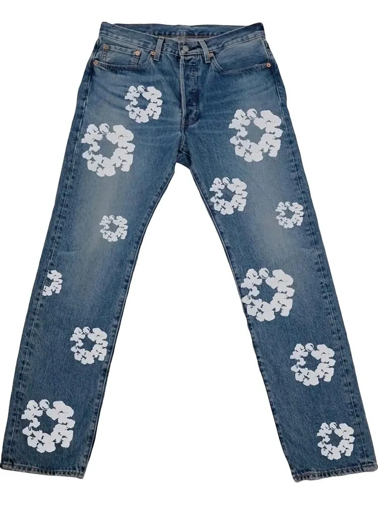 Джинсы Levi's x Denim Tears The Cotton Wreath Jean 'Vintage Wash' — изображение 1 из 2, синий