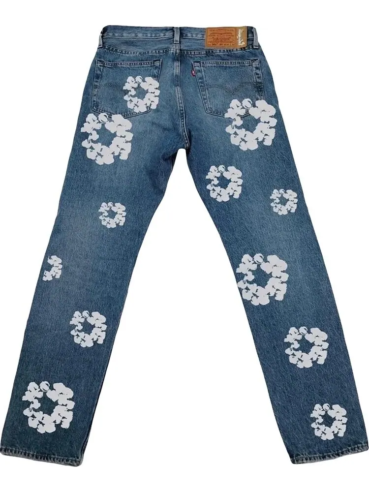 Джинсы Levi's x Denim Tears The Cotton Wreath Jean 'Vintage Wash' — изображение 2 из 2, синий