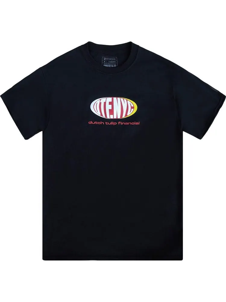 Футболка Dutch Tulip Financial Oval Logo Tee 'Black' — изображение 1 из 2, черный