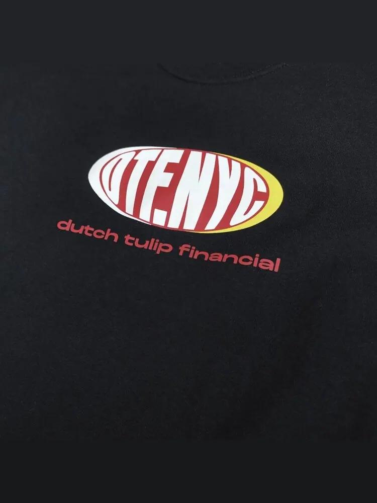 Футболка Dutch Tulip Financial Oval Logo Tee 'Black' — изображение 2 из 2, черный