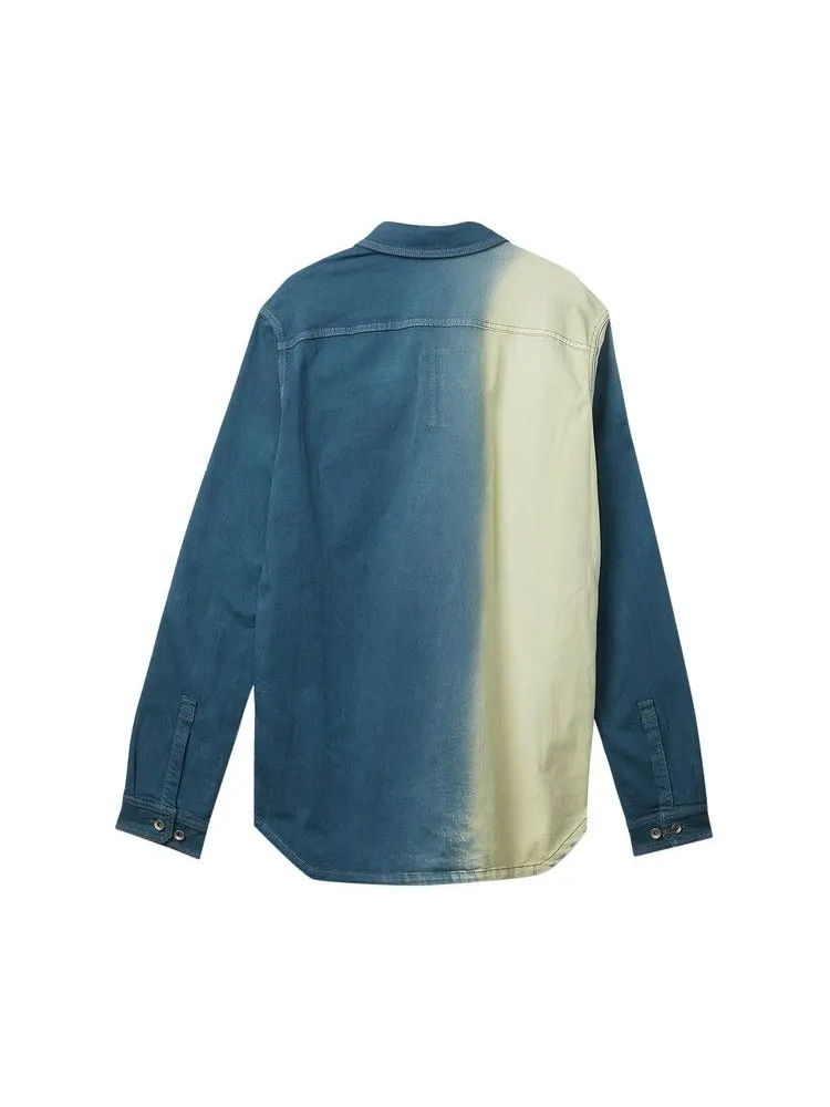 Куртка Rick Owens DRKSHDW Denim Outershirt, Toothpaste Degrade — изображение 2 из 2, синий