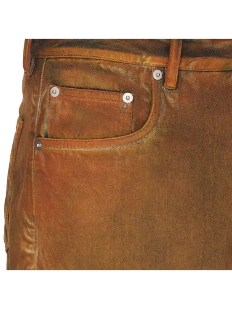Джинсы-карго Rick Owens DRKSHDW Double Cargo Jeans — изображение 2 из 2, оранжевые