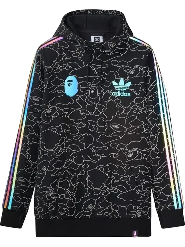 Худи BAPE x adidas Tech Hoodie 'Black' — изображение 1 из 1, черный