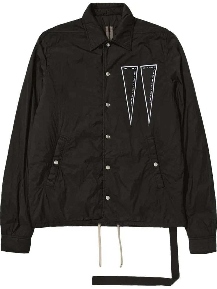 Куртка Rick Owens Snapfront Jacket 'Black' — черный