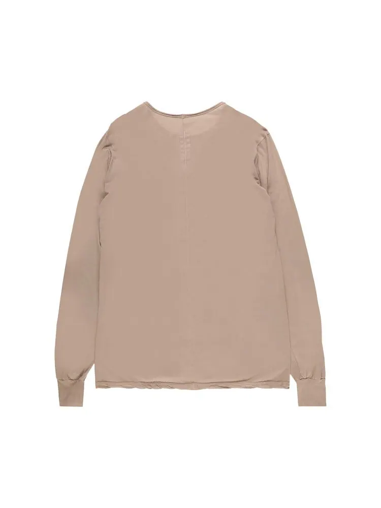 Футболка Rick Owens DRKSHDW Level Long-Sleeve T-Shirt, Dirty Pearl — изображение 2 из 2, бежевый