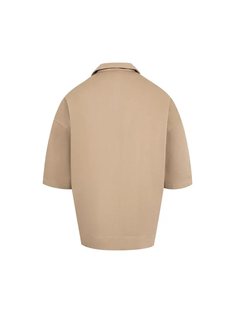 Рубашка Rick Owens DRKSHDW Magnum Tommy Shirt, Dirty Pearl — изображение 2 из 2, бежевый