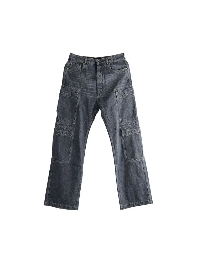 Джинсы Rick Owens Denim Double Cargo Jeans — серый