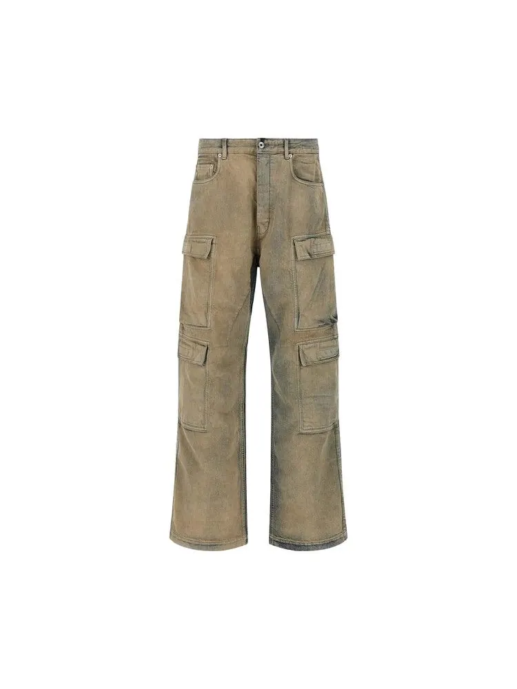 Джинсы Rick Owens DRKSHDW Double Cargo Jeans, Mineral Pearl