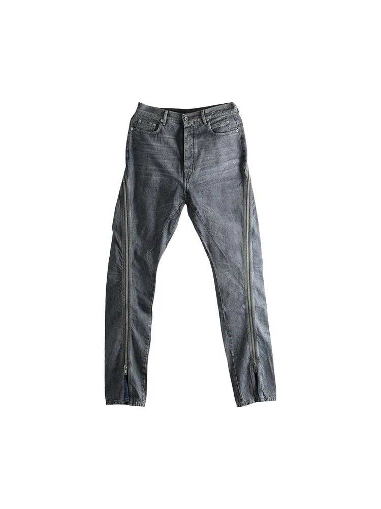 Брюки Rick Owens Denim Bolan Banana Pants — серый
