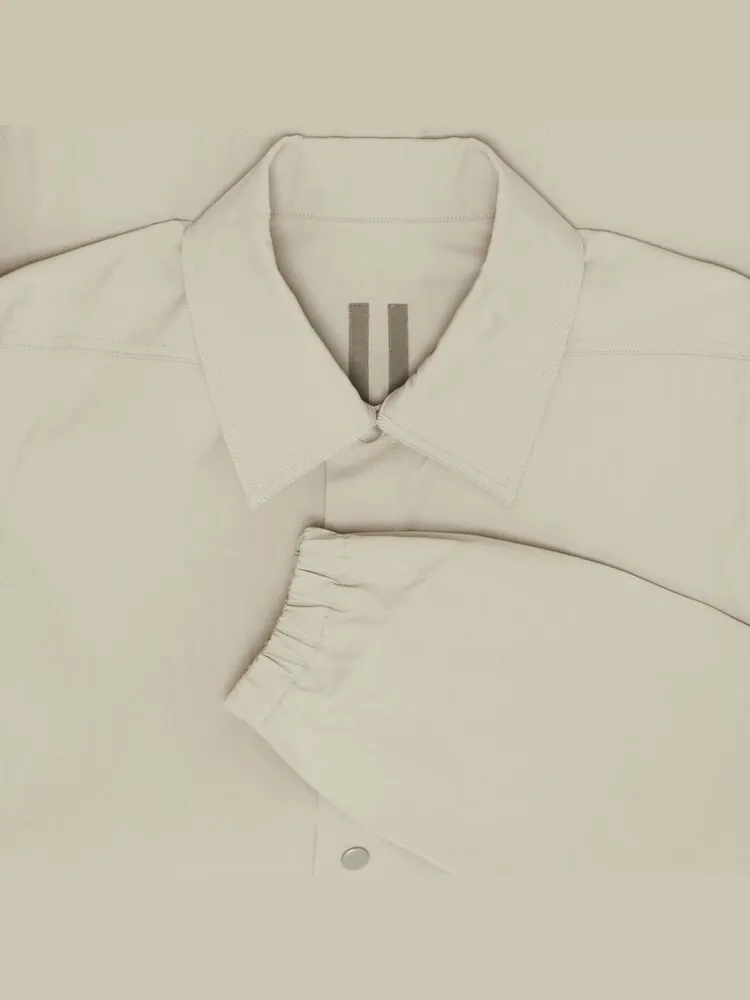 Рубашка Rick Owens DRKSHDW Snap Front Shirt Pearl — изображение 3 из 3, желто-коричневый