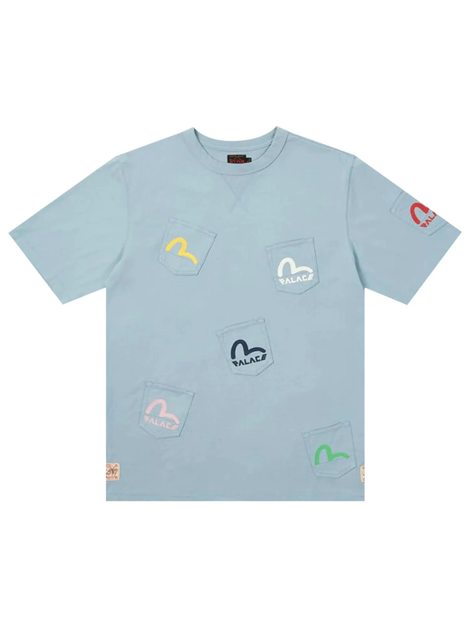 Футболка с несколькими карманами Palace x Evisu — изображение 1 из 1, синий
