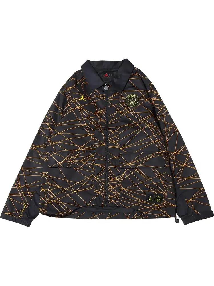 Куртка Air Jordan x Paris Saint-Germain Anthem 'Black/Tour Yellow' — изображение 1 из 1, черный