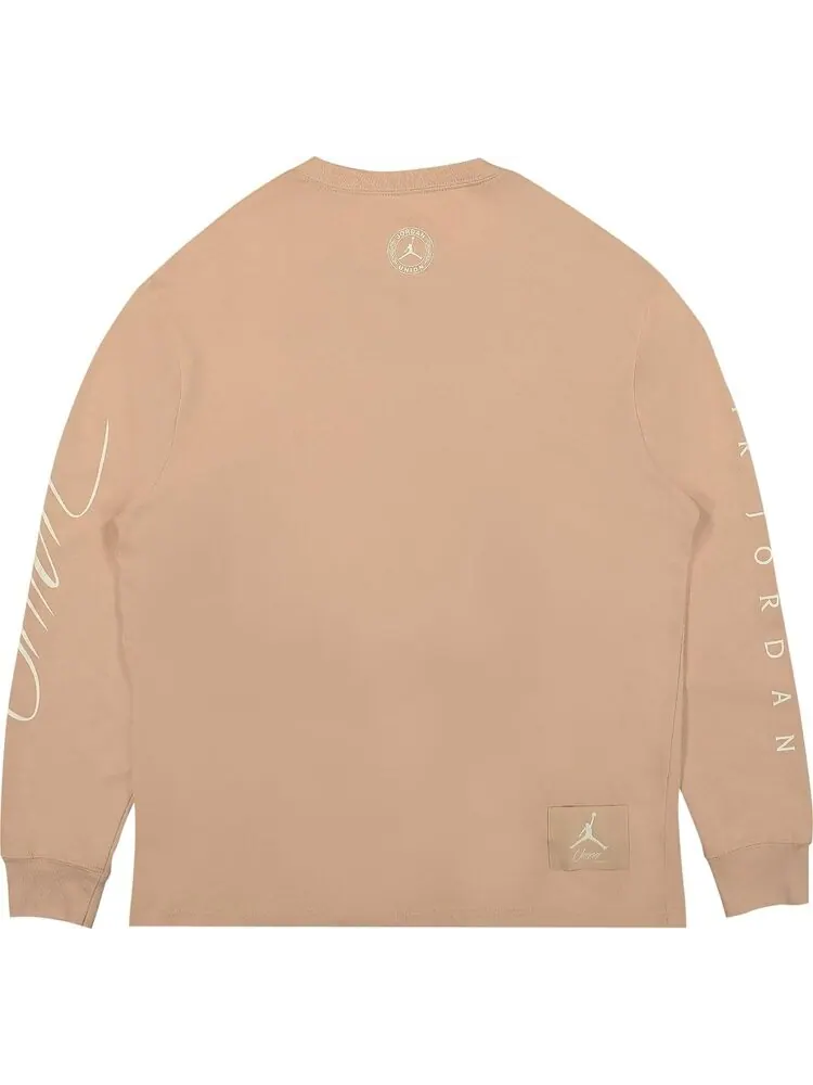 Футболка Air Jordan x Union Long-Sleeve T-Shirt 'Beige/Coconut Milk' — изображение 2 из 2, бежевый