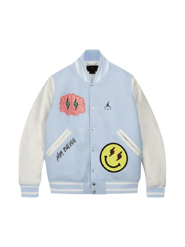 Куртка Air Jordan x J Balvin Varsity Jacket — изображение 1 из 2, синий