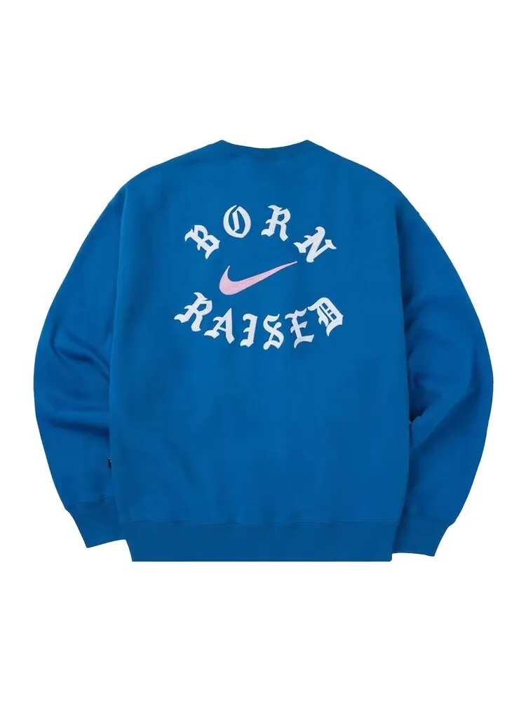Толстовка Nike x Born x Raised Crewneck 'Blue' — изображение 2 из 2, синий