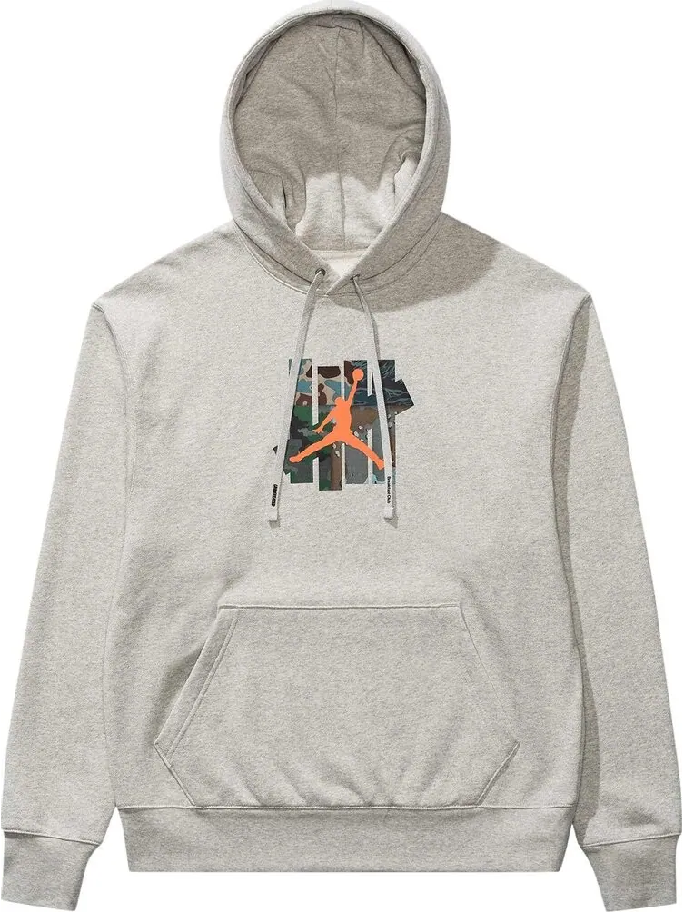 Худи Air Jordan x UNDEFEATED Strikes Hoodie 'Grey Heather' — изображение 1 из 2, серый