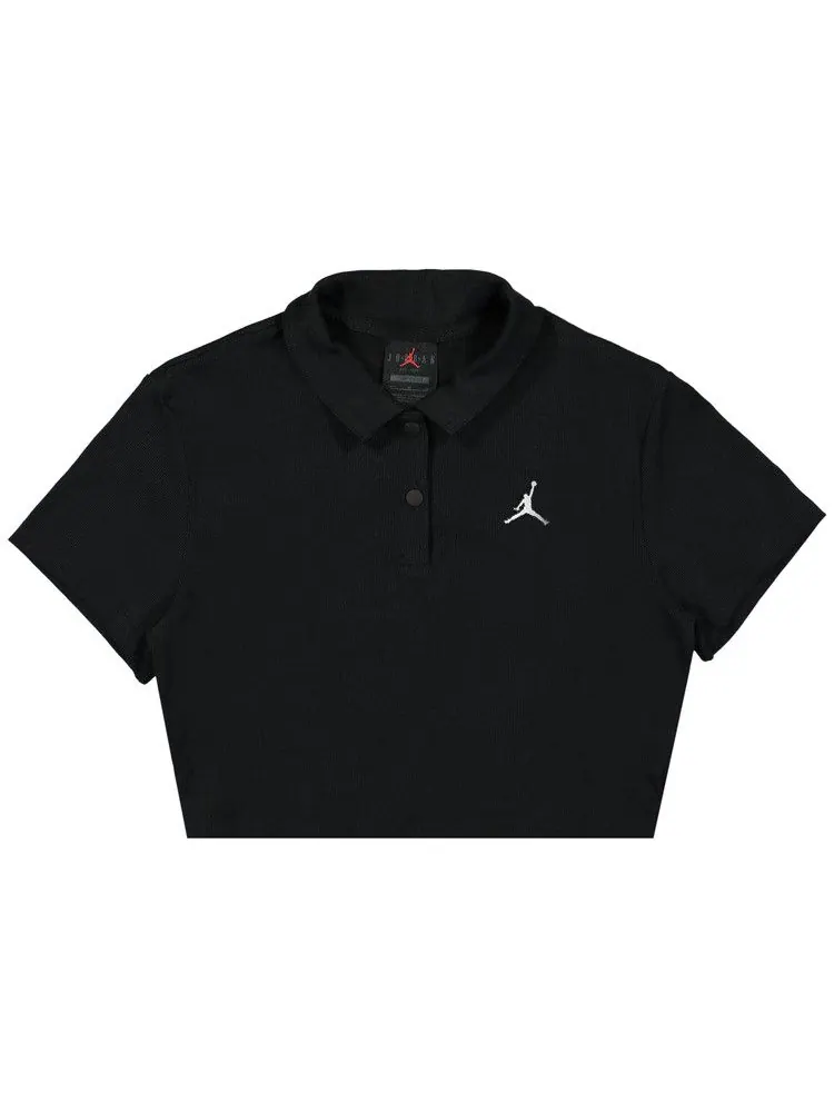 Поло Air Jordan Cropped Ribbed Polo — изображение 1 из 3, черный