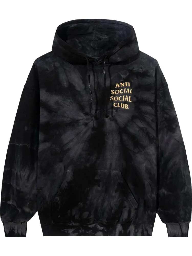 Худи Anti Social Social Club Effectionate Tie Dye Hoodie 'Black' — изображение 1 из 2, черный