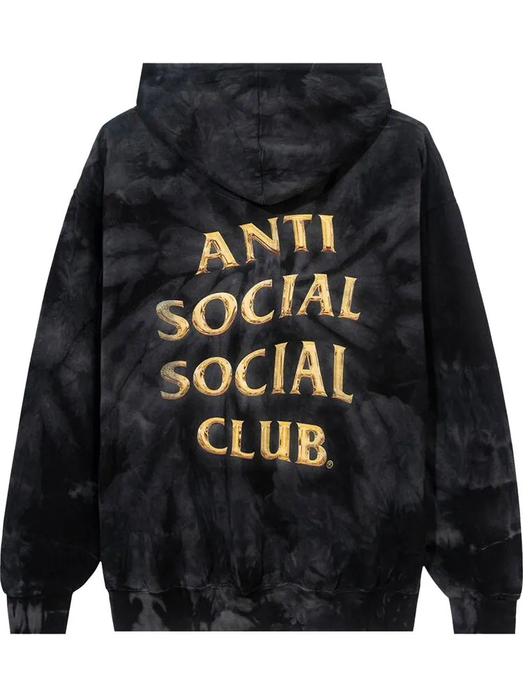 Худи Anti Social Social Club Effectionate Tie Dye Hoodie 'Black' — изображение 2 из 2, черный