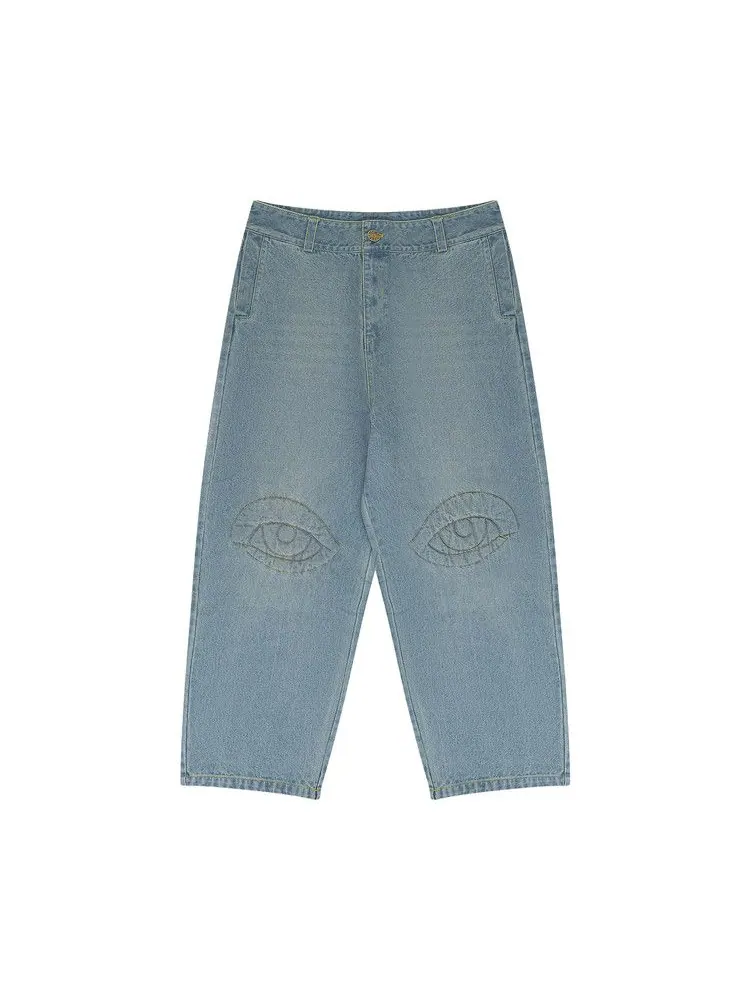 Джинсы HOUSE OF ERRORS Eye Pad Straight Fit Jeans — синий