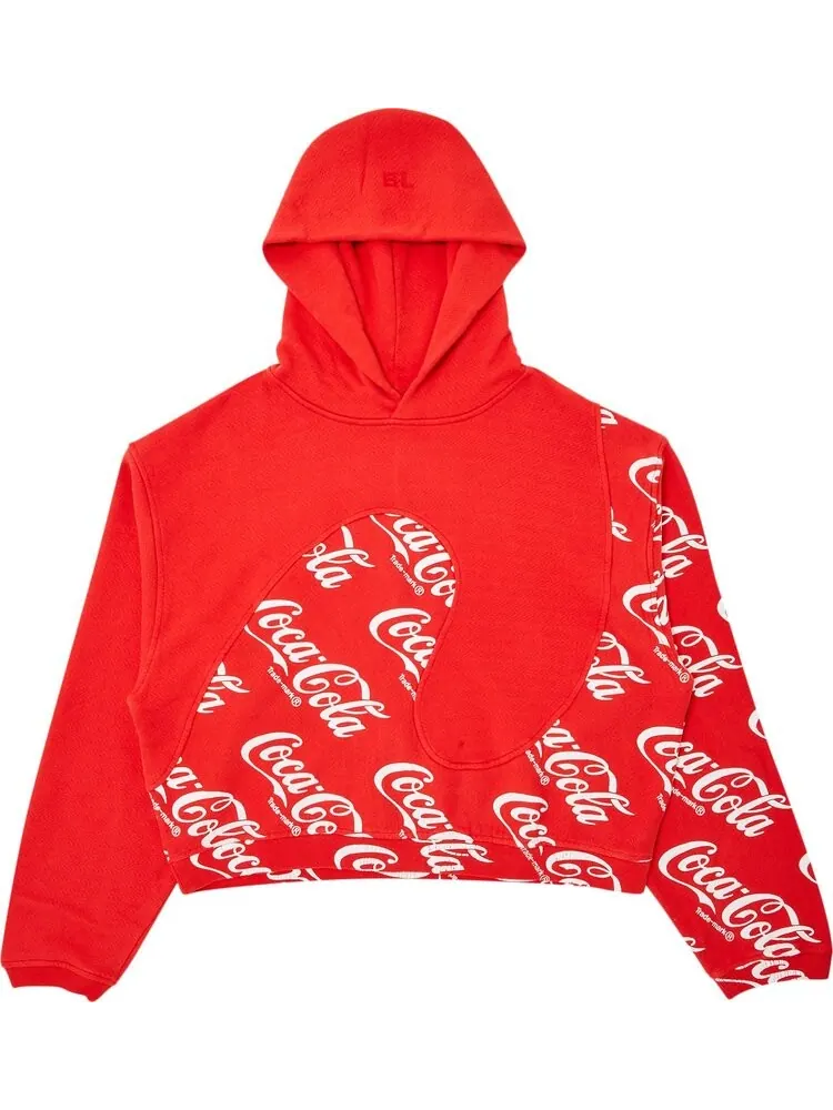 Худи ERL Coca Cola Swirl 'Red' — красный