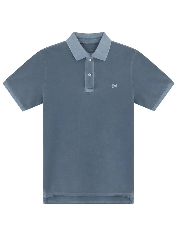 Футболка ERL Script Polo T-Shirt 'Navy' — синий