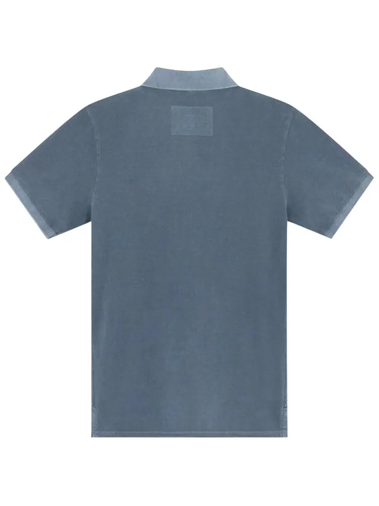 Футболка ERL Script Polo T-Shirt 'Navy' — изображение 2 из 2, темно-синий