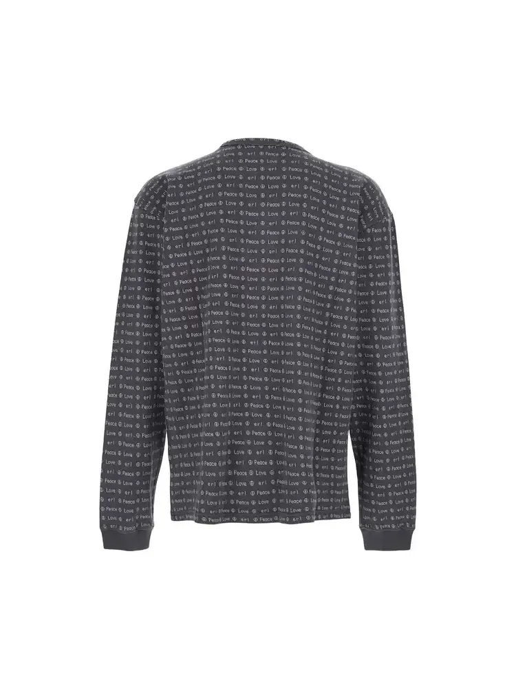 Трикотажная футболка с длинными рукавами ERL Jacquard — изображение 2 из 2, коричневый