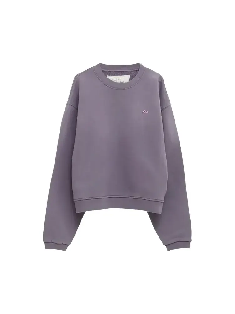 Вязаная толстовка ERL Script Crewneck, фиолетового цвета