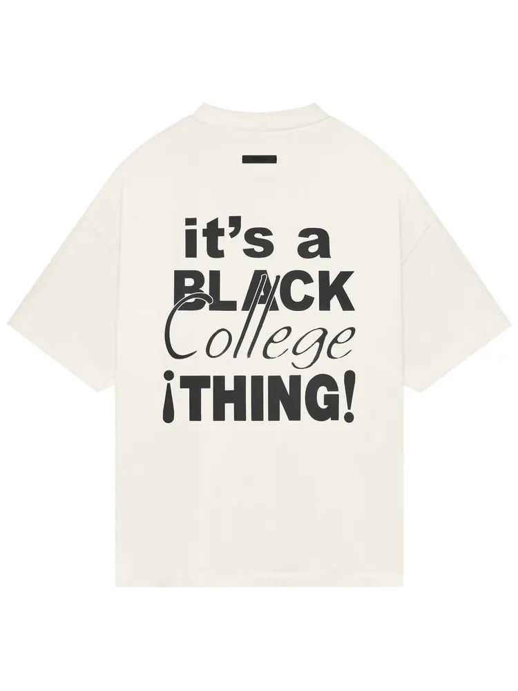 Футболка Fear of God Essentials It's A Black College Thing Tee 'Shell' — изображение 2 из 2, раковина