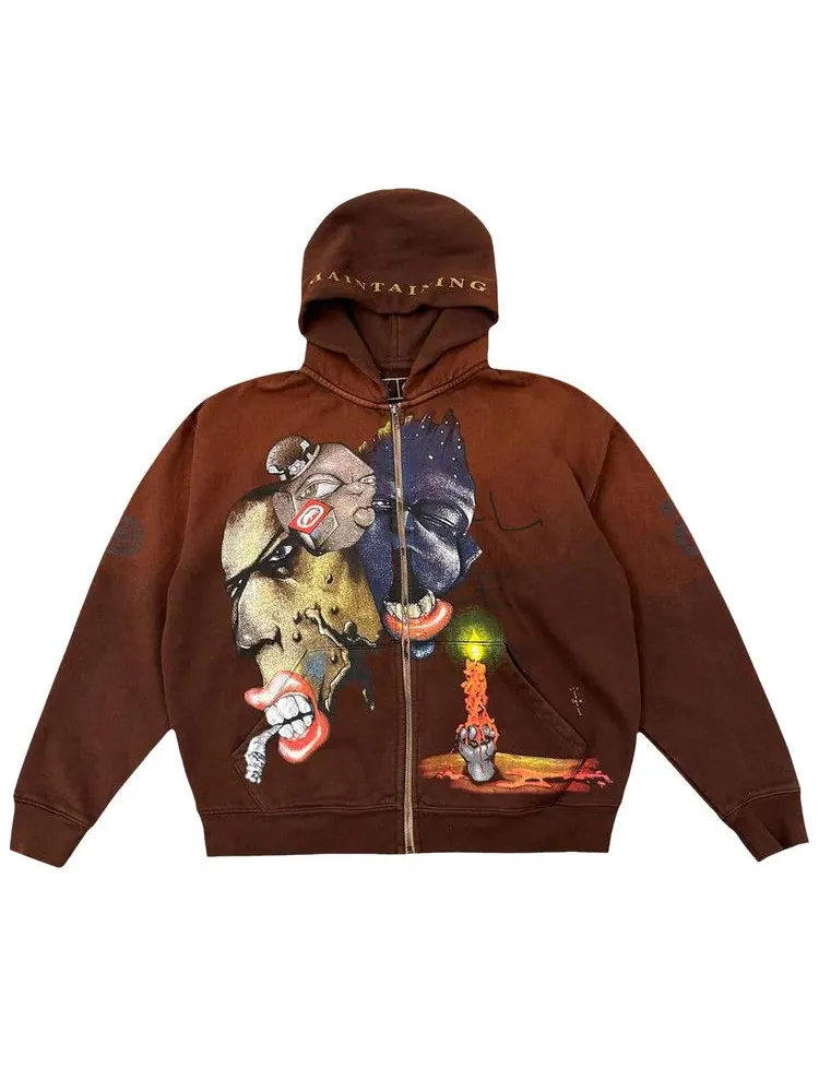 Худи Cactus Jack by Travis Scott x Ecko Maintaining Zip Hoodie — изображение 1 из 1, коричневый