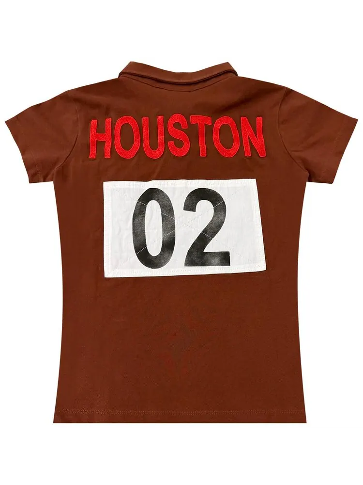 Поло Cactus Jack by Travis Scott x MOWALOLA Houston Polo 'Brown' — изображение 2 из 2, коричневый