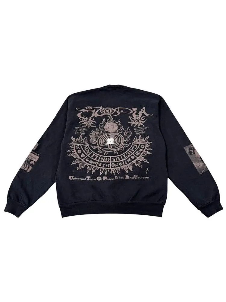 Свитер Cactus Jack by Travis Scott x Online Ceramics Utopia Crewneck — изображение 2 из 2, черный