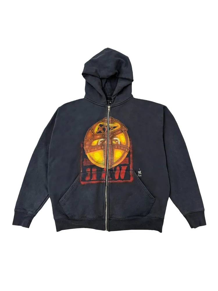 Худи Cactus Jack by Travis Scott x WWE Mankind Zip Hoodie 'Black' — изображение 1 из 2, черный