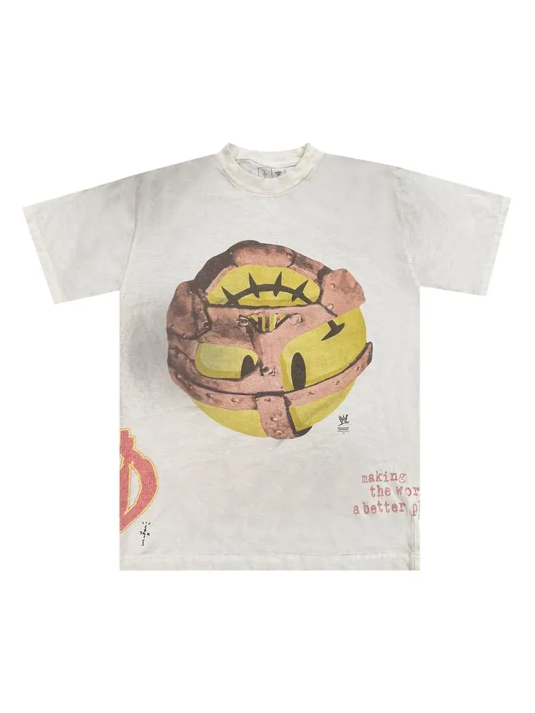 Футболка Cactus Jack by Travis Scott x WWE Mankind Tee 'White' — изображение 1 из 2, белый