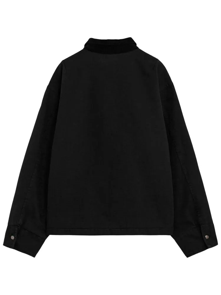 Джинсовая куртка на молнии Market Denim Zip Up Jacket — изображение 2 из 2, черный