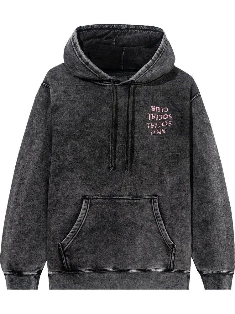 Худи Anti Social Social Club Fall Through The Cracks Heather Hoodie 'Black Washed' — изображение 1 из 2, черный