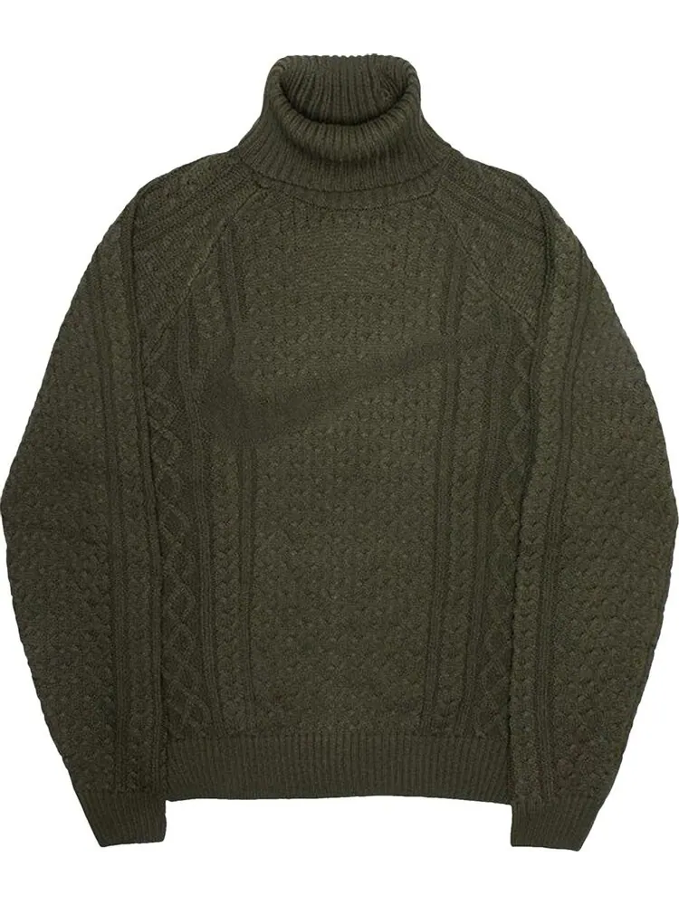 Свитер Nike Cable Knit Turtleneck 'Cargo Khaki' — изображение 1 из 2, загар