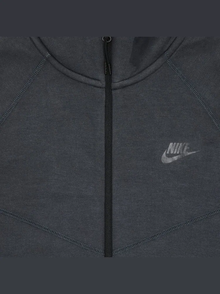 Худи Nike Sportswear Tech Fleece Windrunner Full Zip Hoodie 'Anthracite/Black' — изображение 3 из 3, черный
