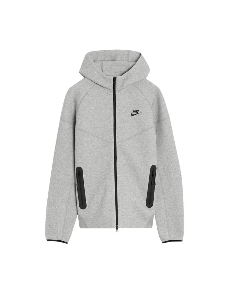 Худи Nike Sportswear Tech Fleece Windrunner Full Zip Hoodie Dark Grey Heather/Black — изображение 1 из 1, темный серый/черный