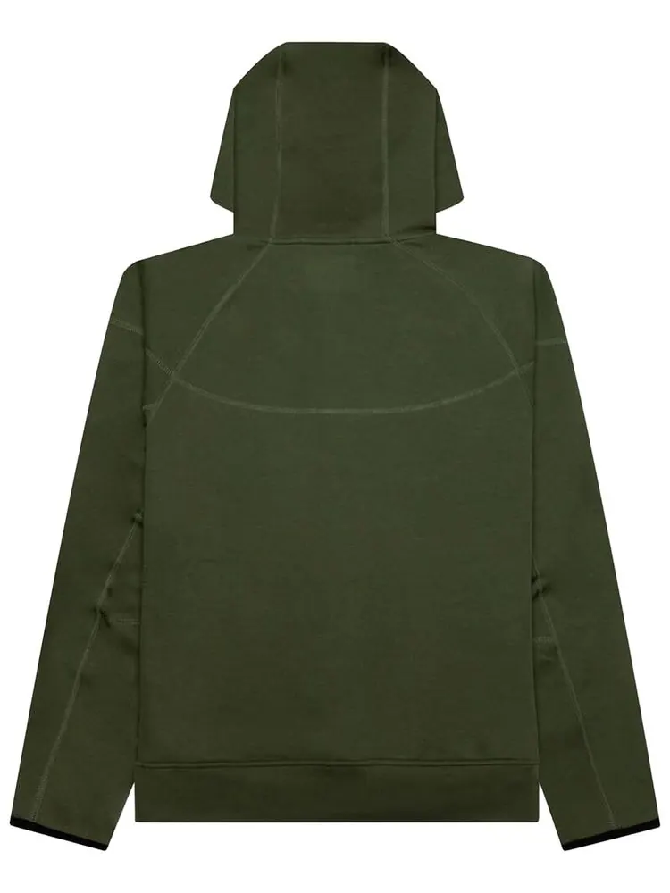 Худи Nike Sportswear Tech Fleece Windrunner Full Zip Hoodie 'Medium Olive/Black' — изображение 2 из 2, оливковый/черный