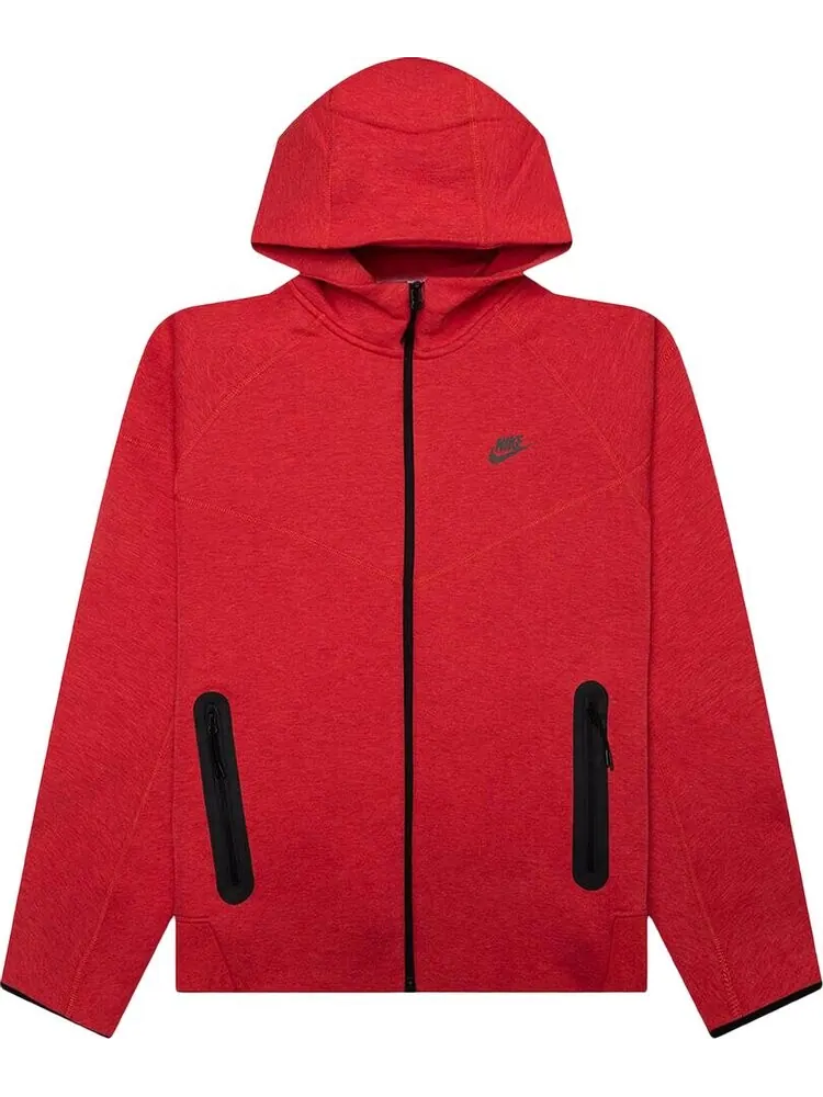 Худи Nike Sportswear Tech Fleece Windrunner 'Light University Red Heather/Black' — изображение 1 из 2, красный