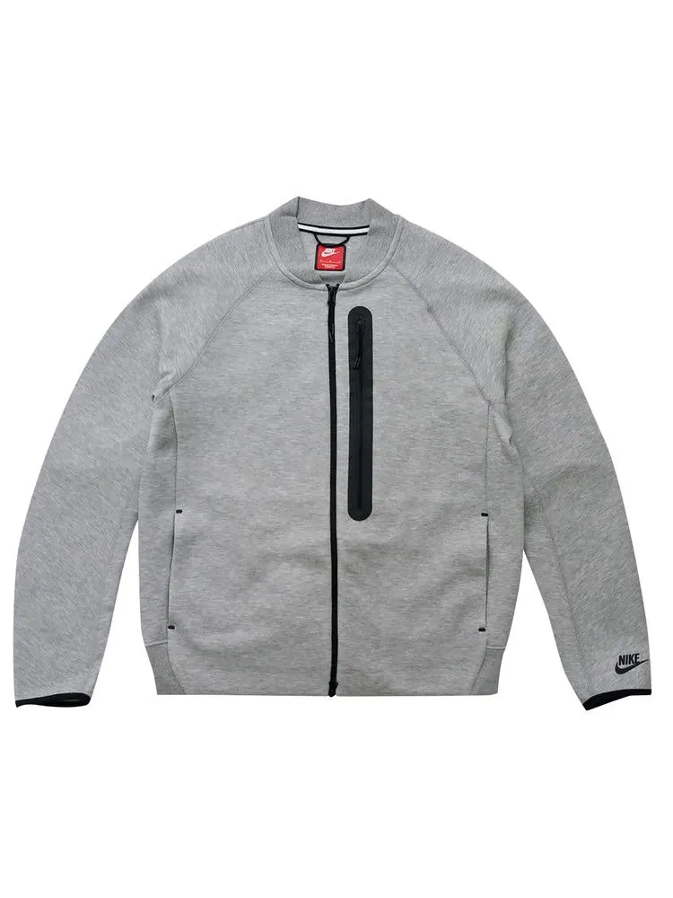 Куртка Nike Sportswear Tech Fleece Bomber Jacket — изображение 1 из 1, темный серый/черный
