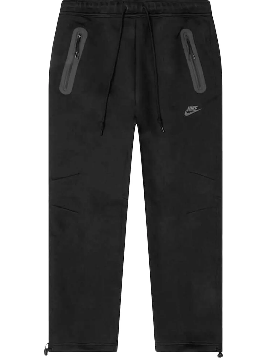Спортивные брюки Nike Sportswear Tech Fleece Open-Hem 'Black/Black' — изображение 1 из 2, черный