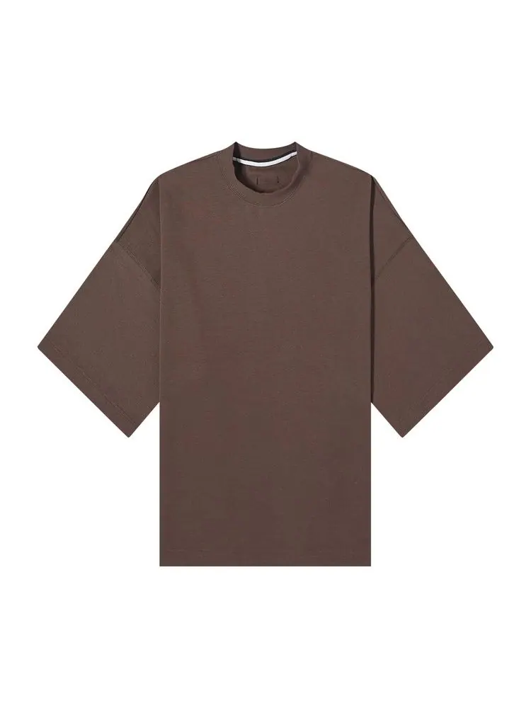 Толстовка Nike Sportswear Tech Fleece Reimagined Oversized Short-Sleeve Sweatshirt — изображение 1 из 1, коричневый