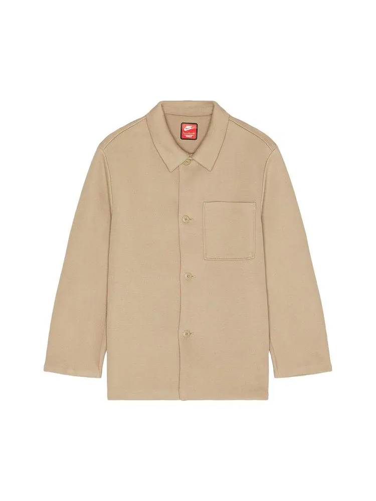Топ Nike Sportswear Tech Fleece Reimagined Oversized Shacket — изображение 1 из 2, хаки